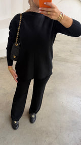 LIVIA KNIT SET- BLACK