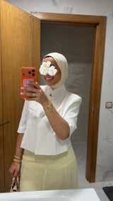 CROPPED BLAZER WHITE