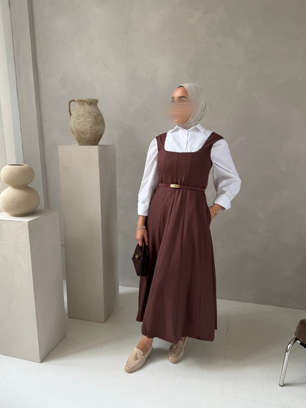 KELLY DRESS AUBERGINE