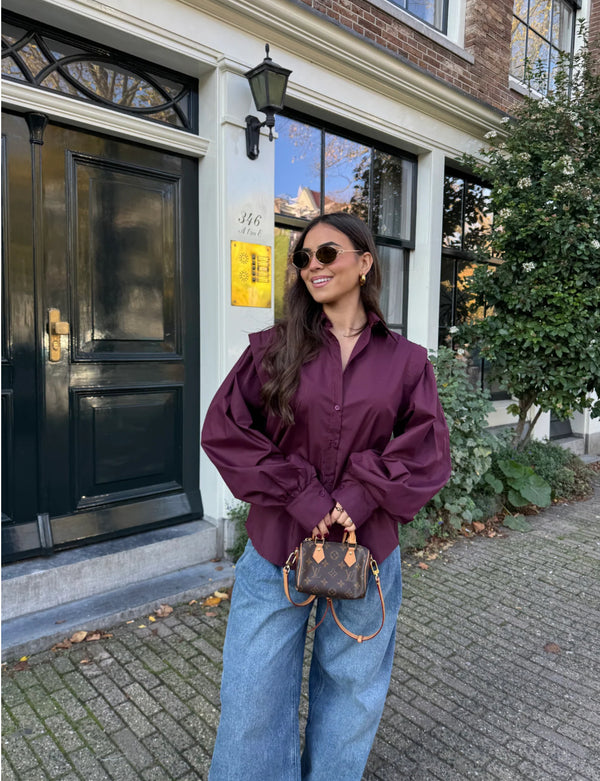 LÉNA BLOUSE BORDEAUX