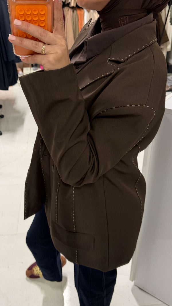 ZARA PREMIUM BLAZER BROWN