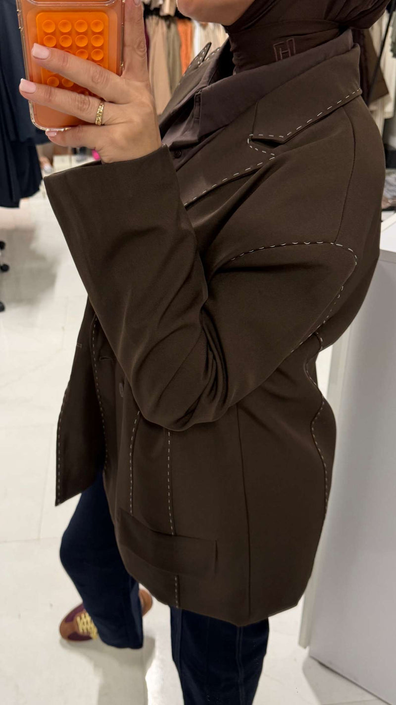 ZARA PREMIUM BLAZER BROWN