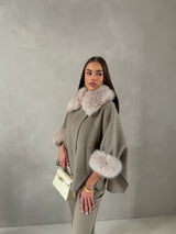 PRE-ORDER: HANORA PONCHO COAT TAUPE