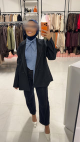 ZARA PREMIUM BLAZER NAVY BLUE