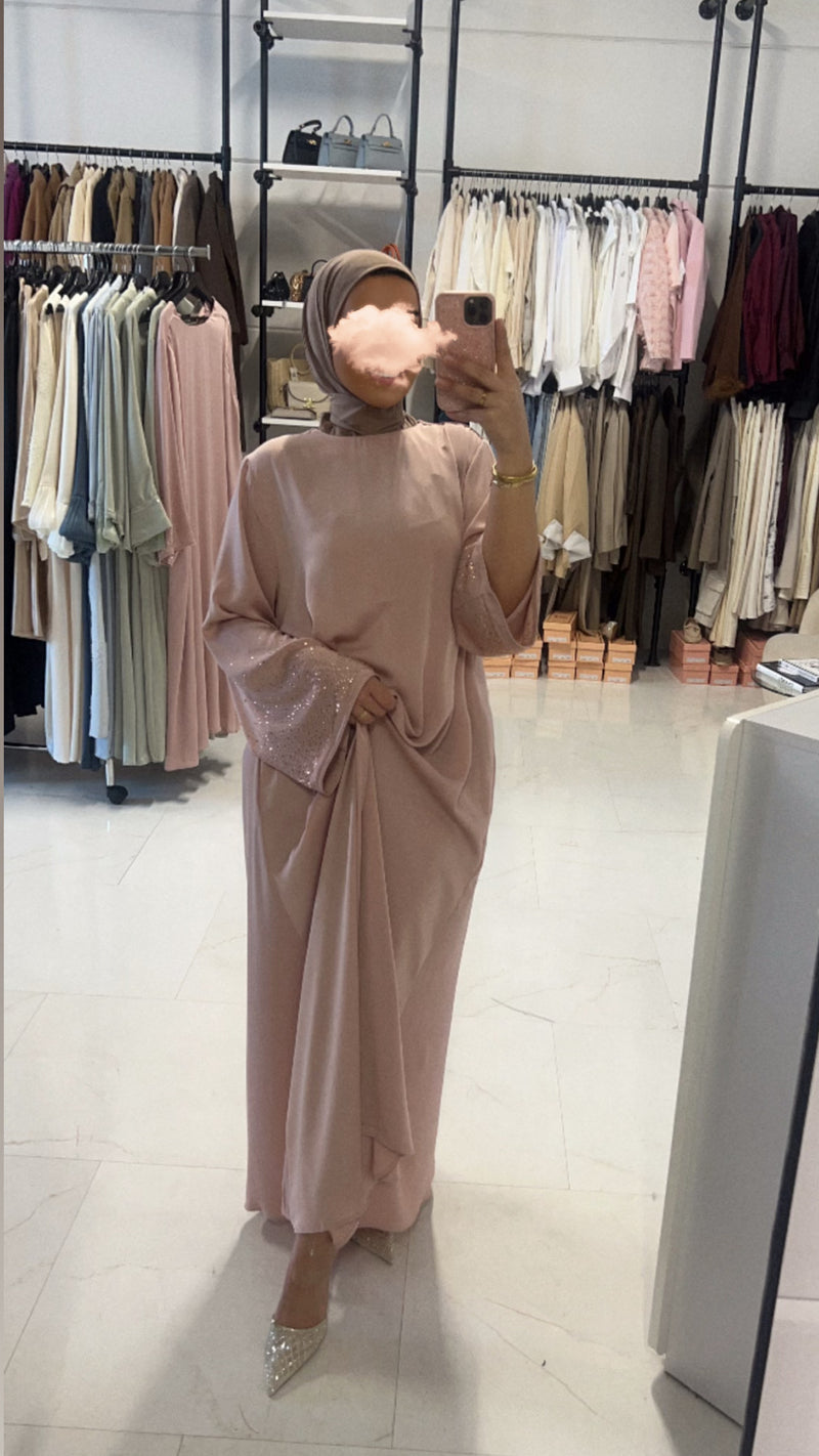 ABAYA LONA PINK (ED371)