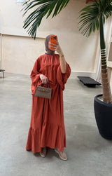 LINDA DRESS TERRACOTTA
