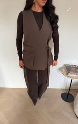 ANNA GILET BROWN- w25231