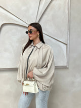 RIMA ZIPPER TOP BEIGE