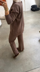 LIVIA KNIT SET- MOCHA