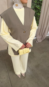 OVERSIZED COTTON SHIRT YELLOW