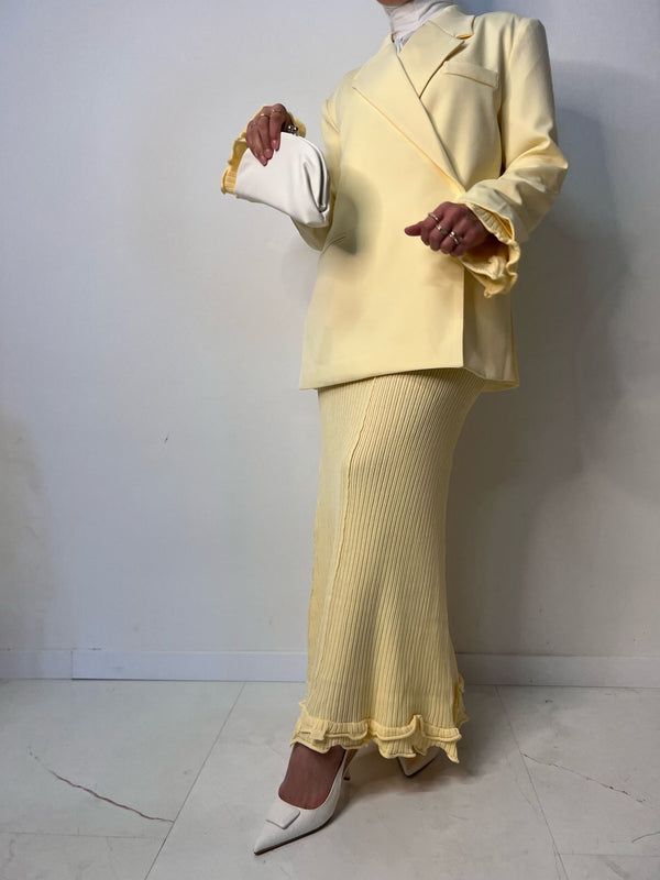 SANDRA BLAZER BUTTER YELLOW