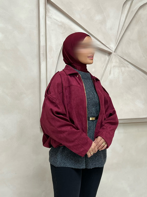 LANA BOMBER JACKET BORDEAUX