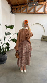 FIONA SKIRT BROWN/BEIGE