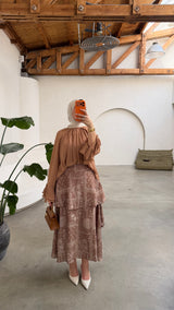 FIONA SKIRT BROWN/BEIGE