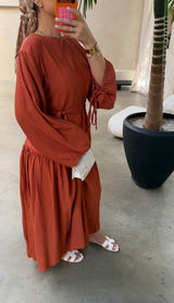 ZEIRA DRESS TERRACOTTA