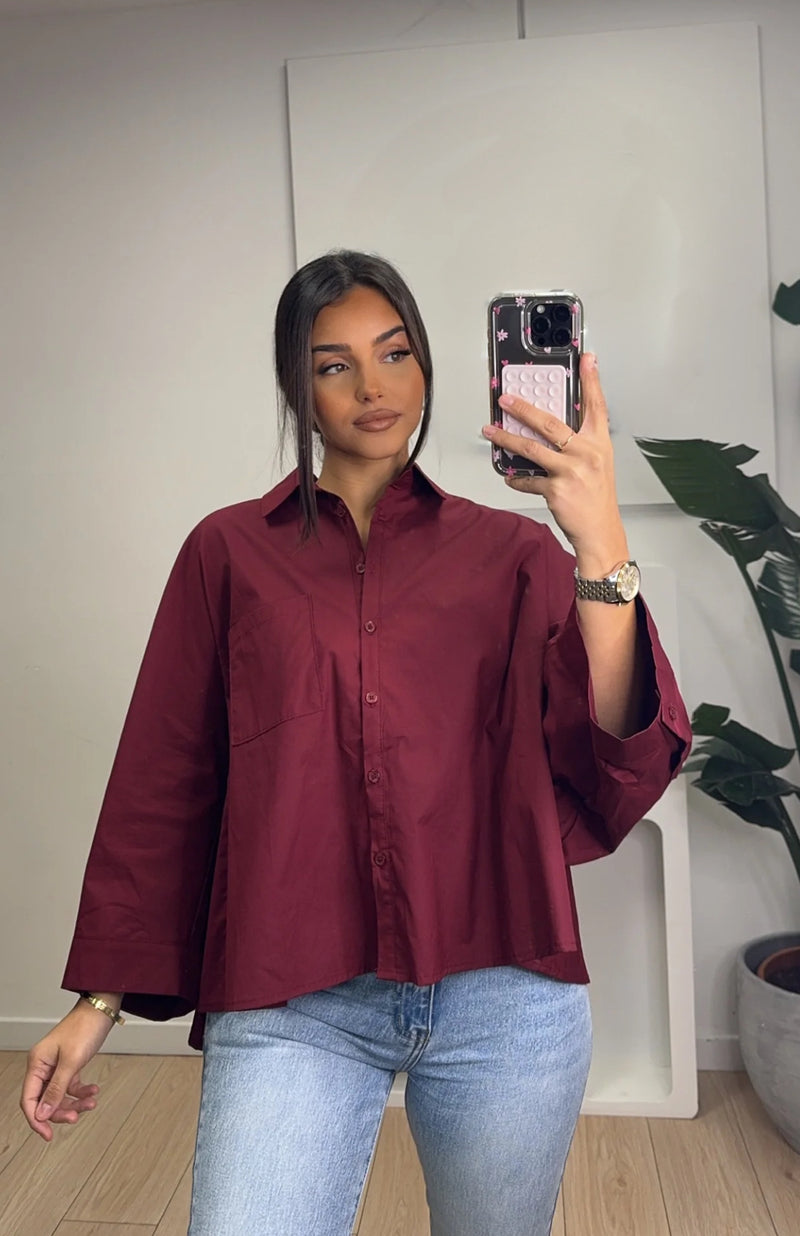 ZAYNA BLOUSE BORDEAUX