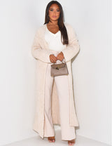 LONG SOFT KNITTED CARDIGAN OFFWHITE