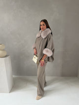 PRE-ORDER: HANORA PONCHO COAT TAUPE