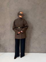 soly jacket brown- w25244