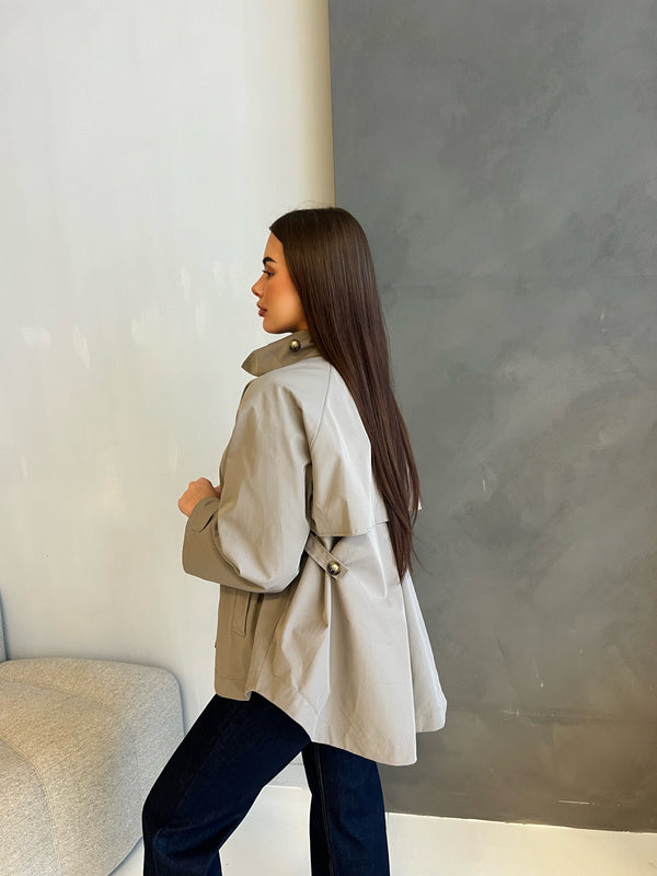 Basic trenchcoat taupe