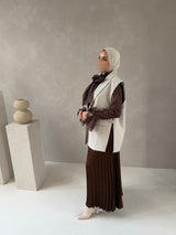 OVERSIZED GILET BEIGE