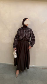 MELY VEST BROWN/WHITE