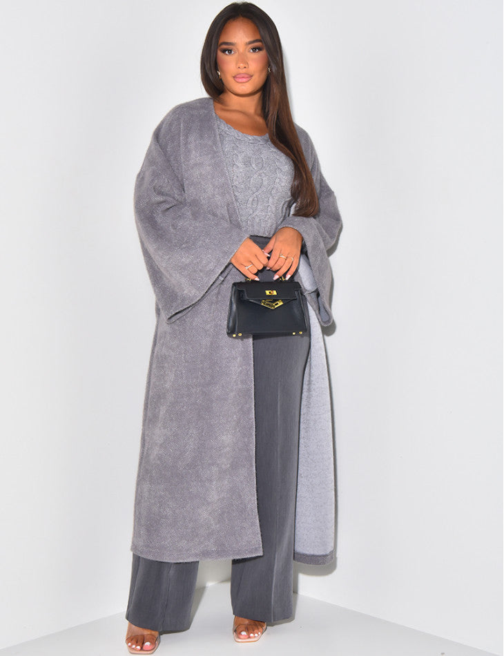 EMY OVERSIZED MANTEL GRAY