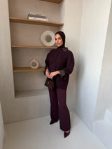 PANTALON MALIA AUBERGINE