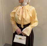 RUFFLE BLOUSE YELLOW