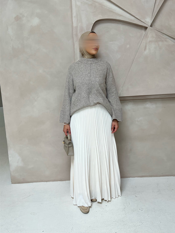 PLISSÉ SKIRT CREAM