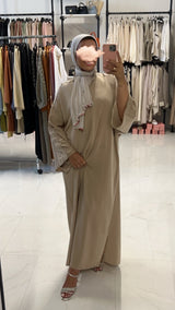 ARIA OVERSIZED ABAYA BEIGE