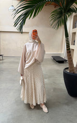 POLKA DOT SKIRT BEIGE