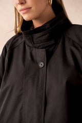 SHORT TRENCH COAT BLACK