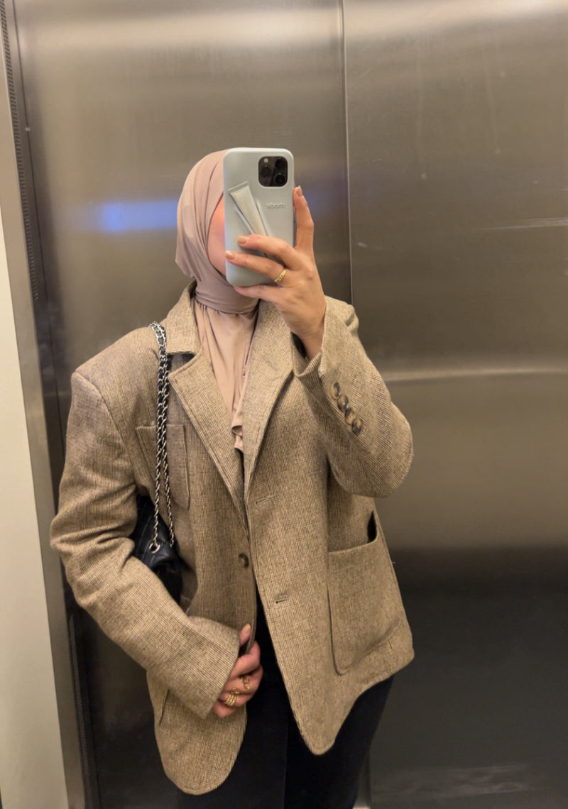 BERRY BLAZER GREEN/BEIGE