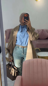 OVERSIZED BLAZER EVA BEIGE