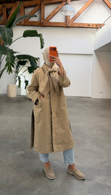 SCARF TRENCHCOAT BEIGE
