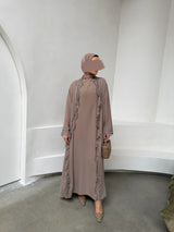 ABAYA SET MAÏA TAUPE