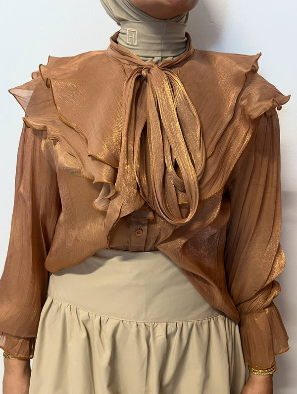 SANA BLOUSE WARM APRICOT