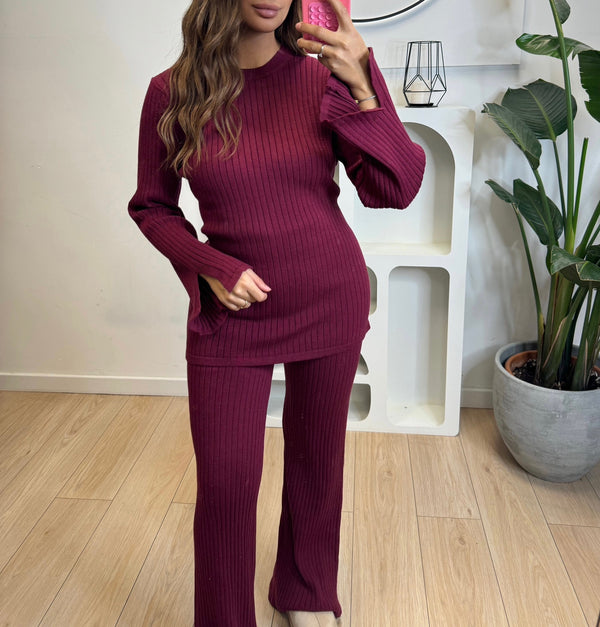 SOLINE TWO PIECE BORDEAUX