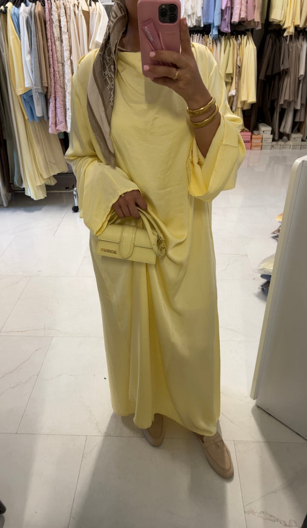 ABAYA NOOR BUTTER YELLOW