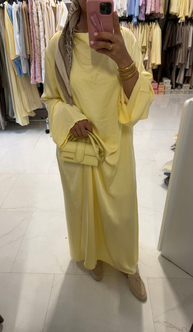 ABAYA NOOR BUTTER YELLOW