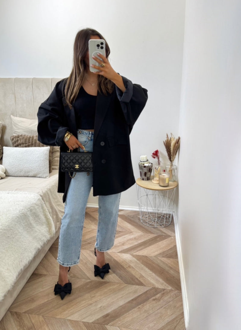 BERRY EXTRA OVERSIZED BLAZER BLACK