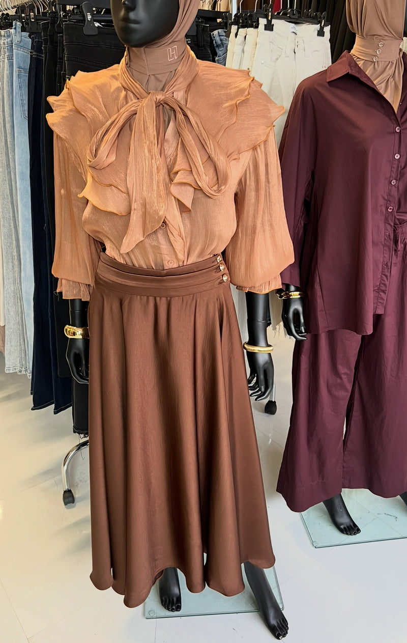 LARA SKIRT BROWN