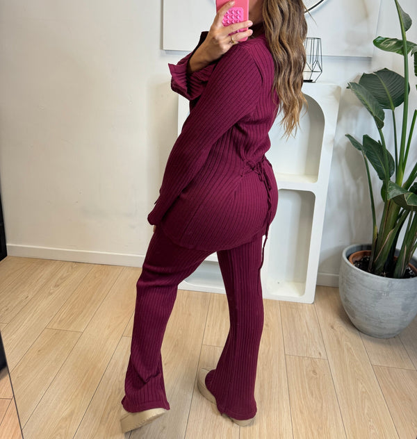 SOLINE TWO PIECE BORDEAUX