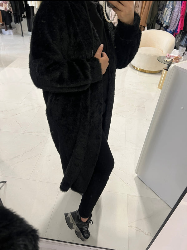 LARA FLUFFY JACKET BLACK