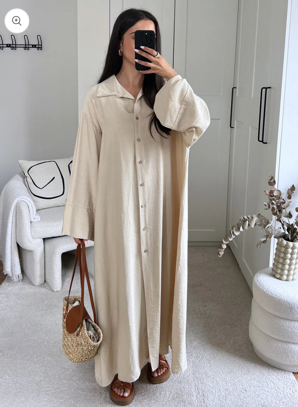 ALICIA OVERSIZED DRESS BEIGE