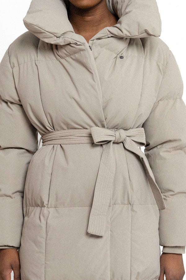 KARA PUFFER COAT TAUPE