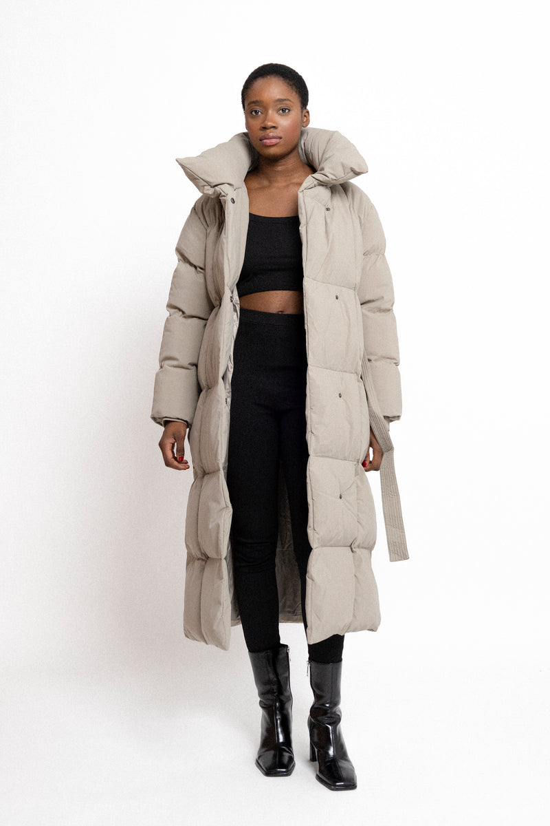 KARA PUFFER COAT TAUPE