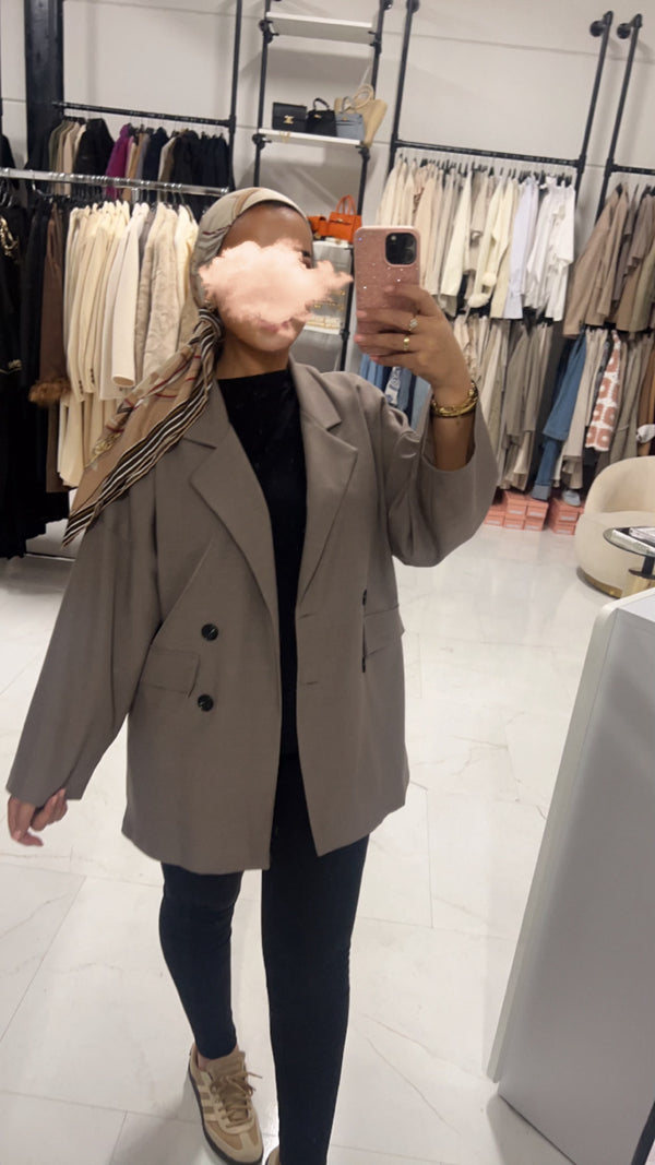 MOLLY OVERSIZED BLAZER TAUPE