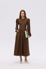 AYLA DRESS BROWN